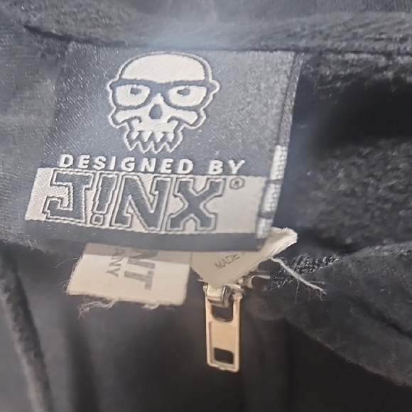 Black Zip-Up Hoodie with Logo - Picture 2 of 5